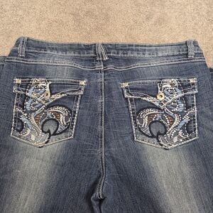 Revolt Jeans Y2K Women 12 Western Embroidered Country Rodeo Bedazzle Jeweled